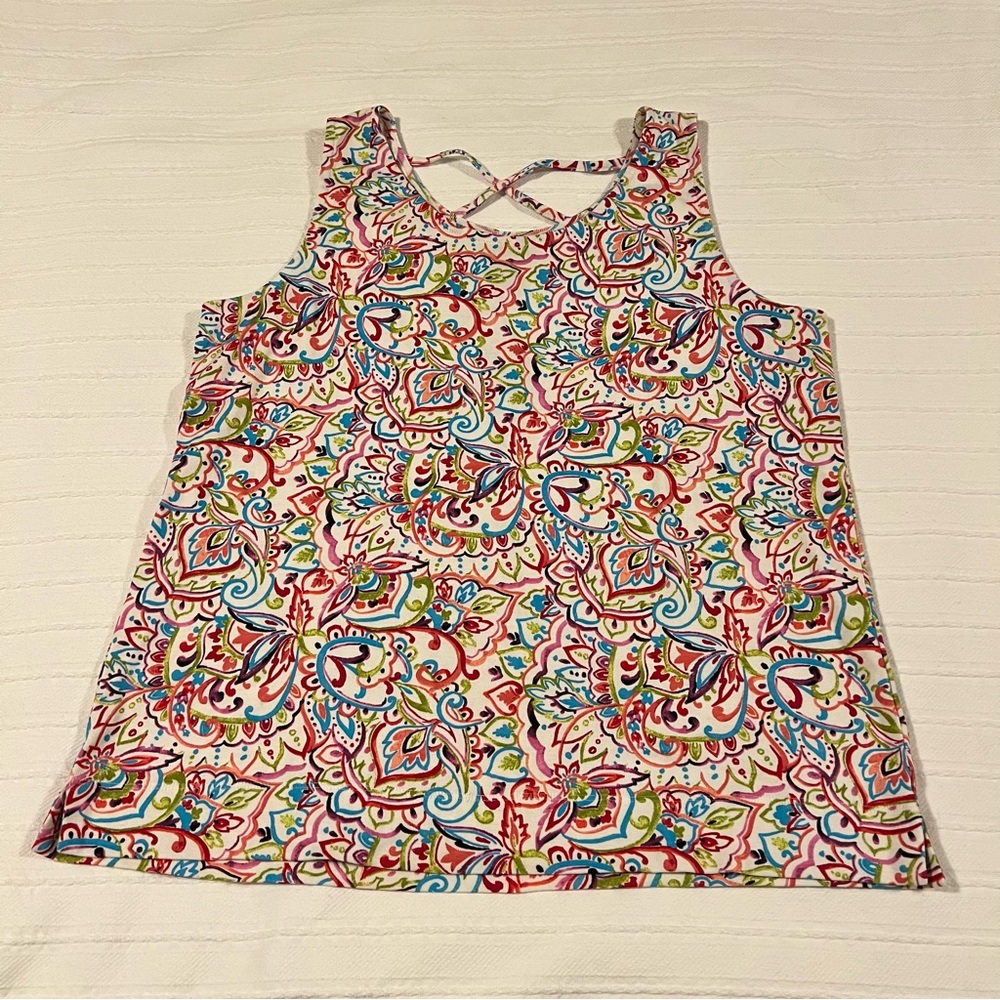 New Chico's Colorful Paisley Tank Top
